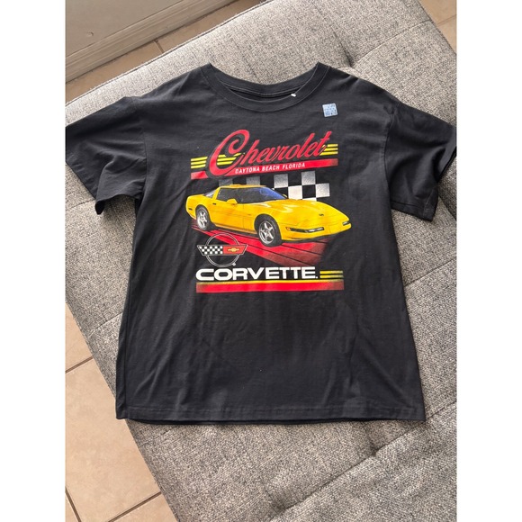 Chevrolet Corvette Daytona Beach Florida GM Official Mens Black T-Shirt - Picture 1 of 4